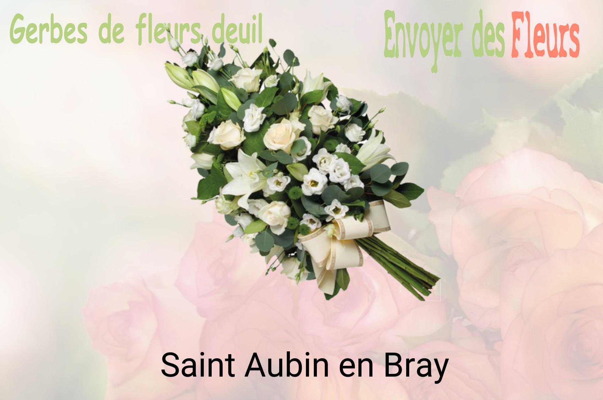 Gerbe de fleurs de deuil livrée à Saint-Aubin-en-Bray
